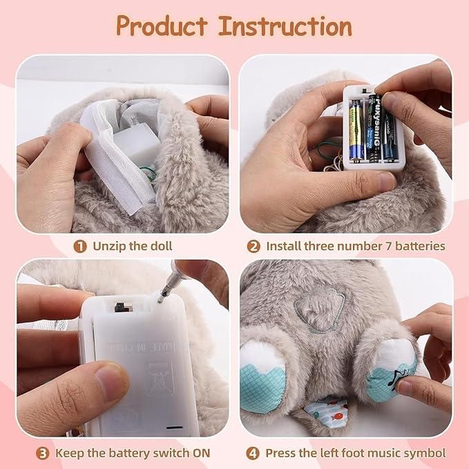 Breathing Plush Teddy Bear with Relaxing Music – Perfect Comfort Toy